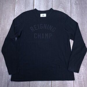 Reigning Champ Black Long Sleeve Tee, Men’s XL